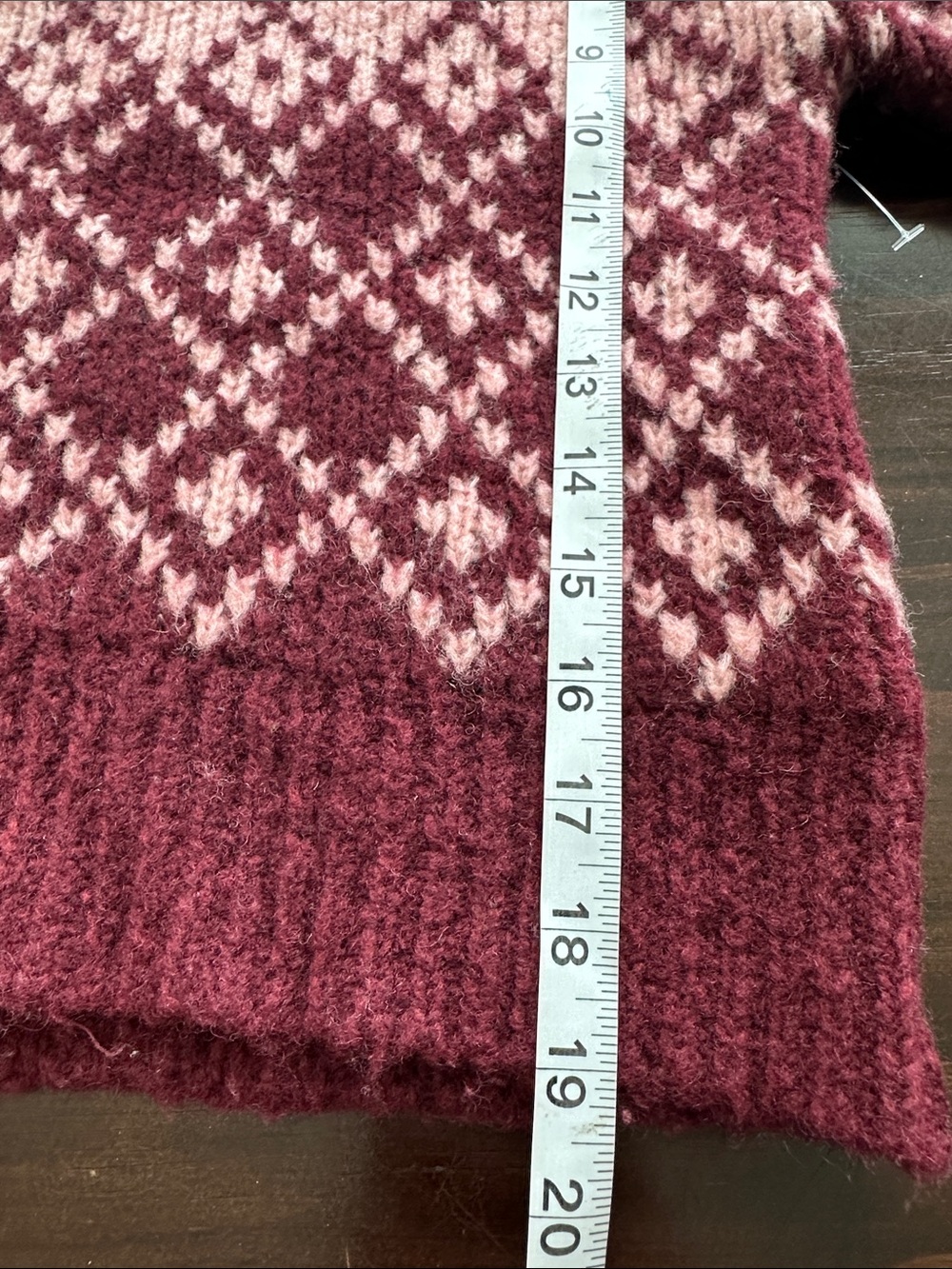 Anthropologie Maeve Sigfried Sweater XSP Pink‎ Wool Marsala Crewneck - Picture 7 of 8